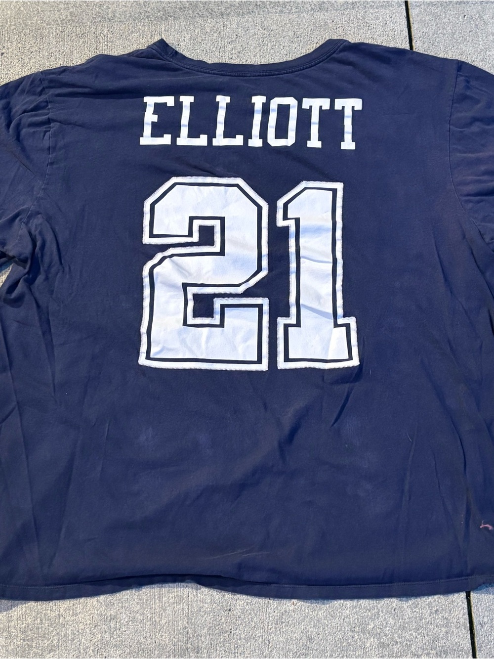 Dallas Cowboys Vintage Nike Navy Crewneck Tee with White Logo